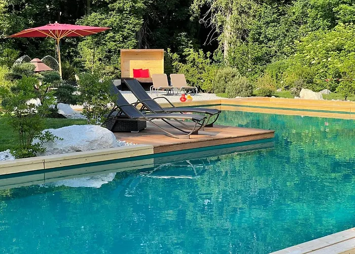 Bayern - Adults Only - Mit Zugspitzblick - Eibsee-naehe - Wellnessbereich - Naturpool Im Sommer Hotel Grainau